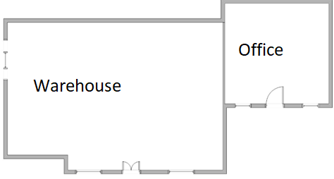 warehouse and office not internally connected